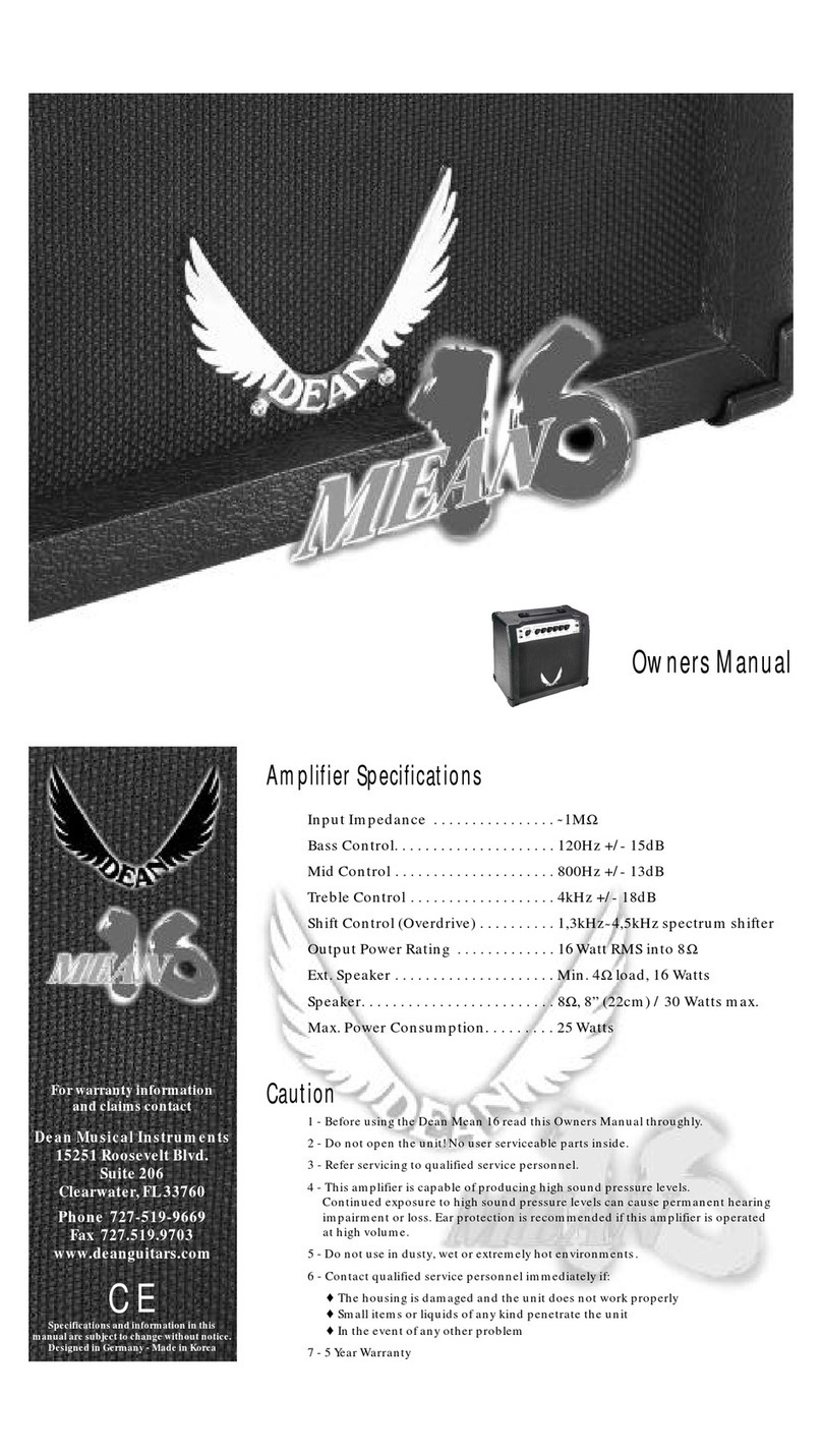 Dean Mean16 owner's manual