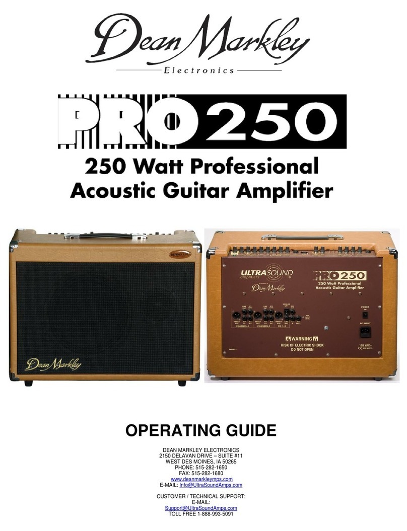 Dean PRO250 operating guide