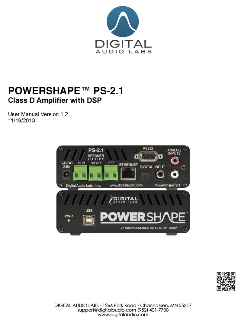 Digital Audio Labs POWERSHAPE PS-2.1 user manual