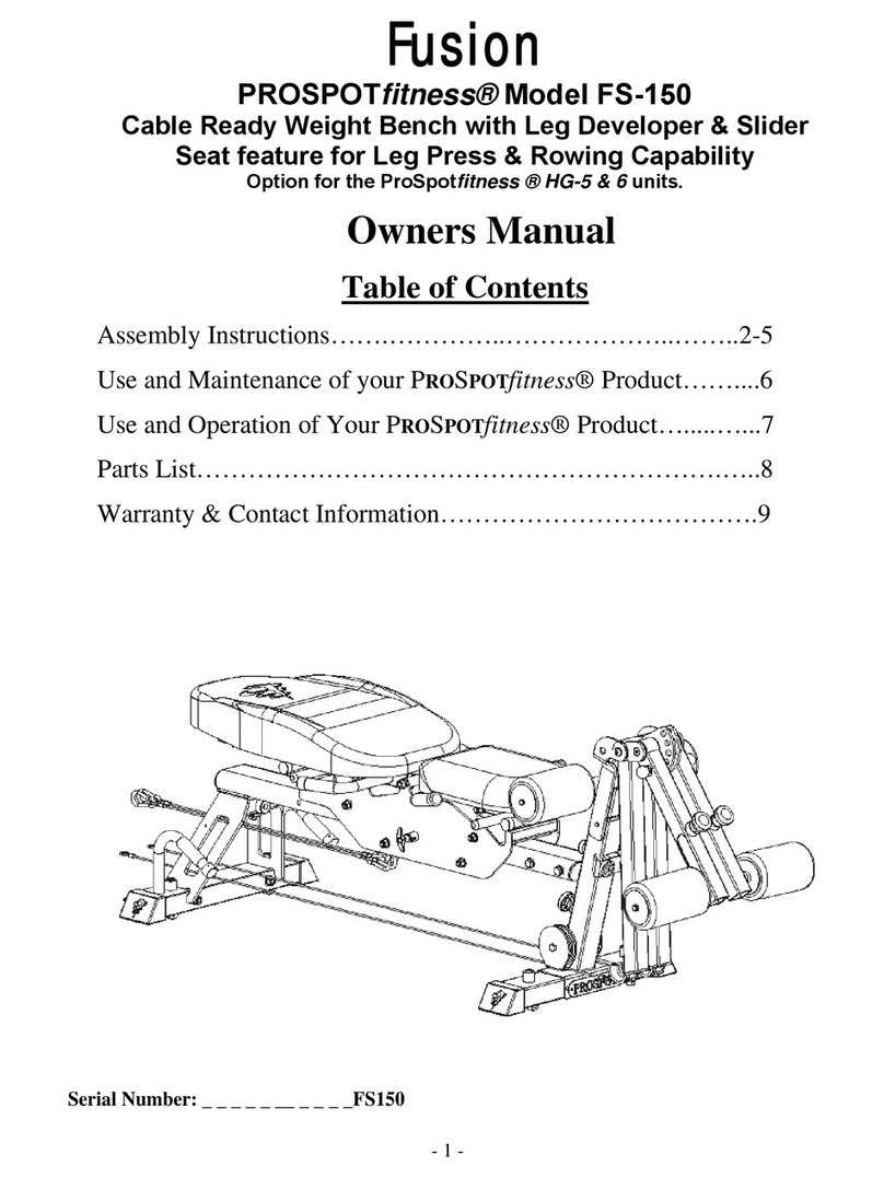 Fuslon PROSPOTfitness FS-150 owner's manual