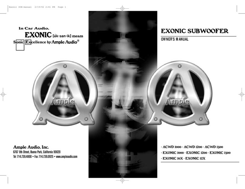 Ample Audio ACWD 1000 owner's manual