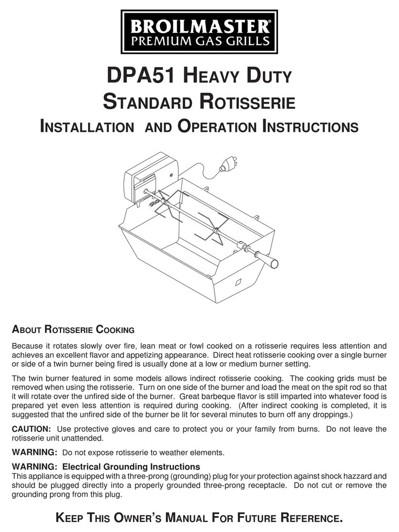 Broil King DPA51 Installation and operation instructions