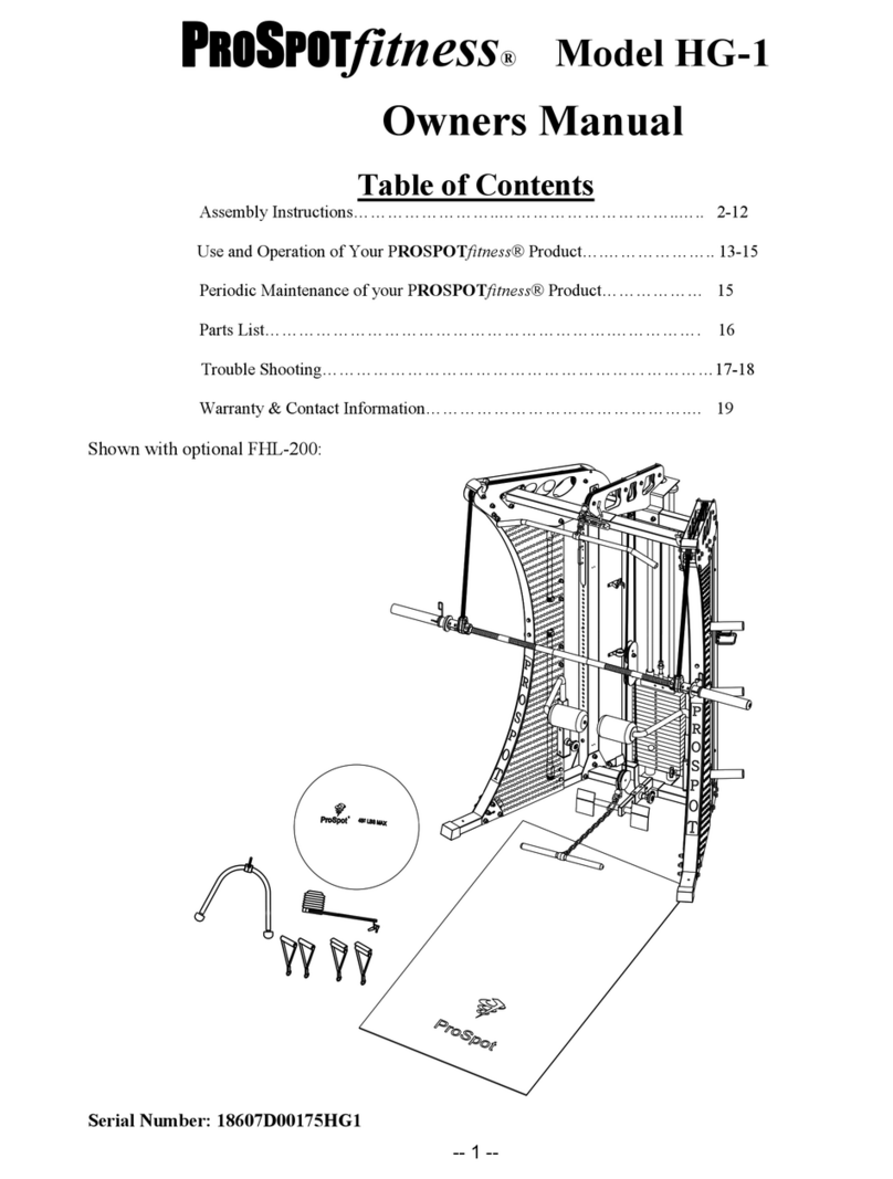 ProSpot Fitness HG-1 owner's manual