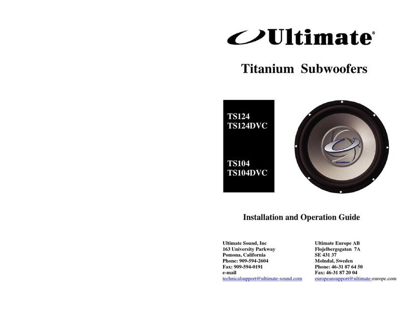 Ultimate Sound Titanium TS124 Installation and operation guide
