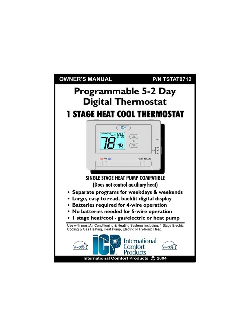 International comfort products TSTAT0712 User manual