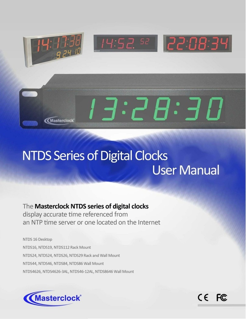 Masterclock NTDS 16 User manual