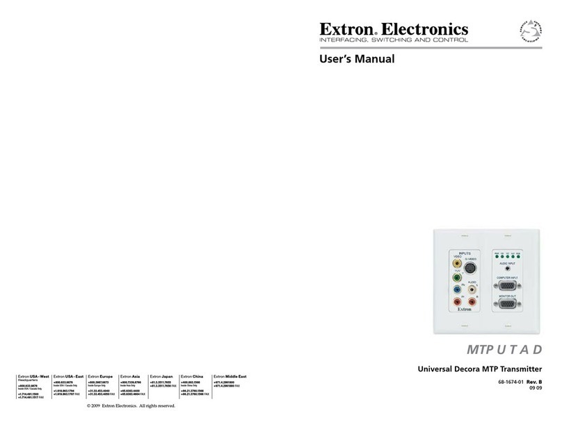 Extron electronics MTP U T A D User manual