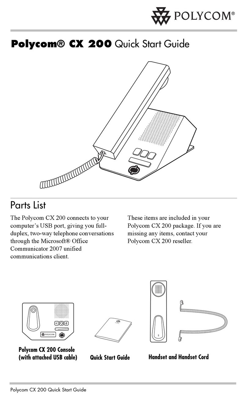 Polycom CX 200 quick start guide