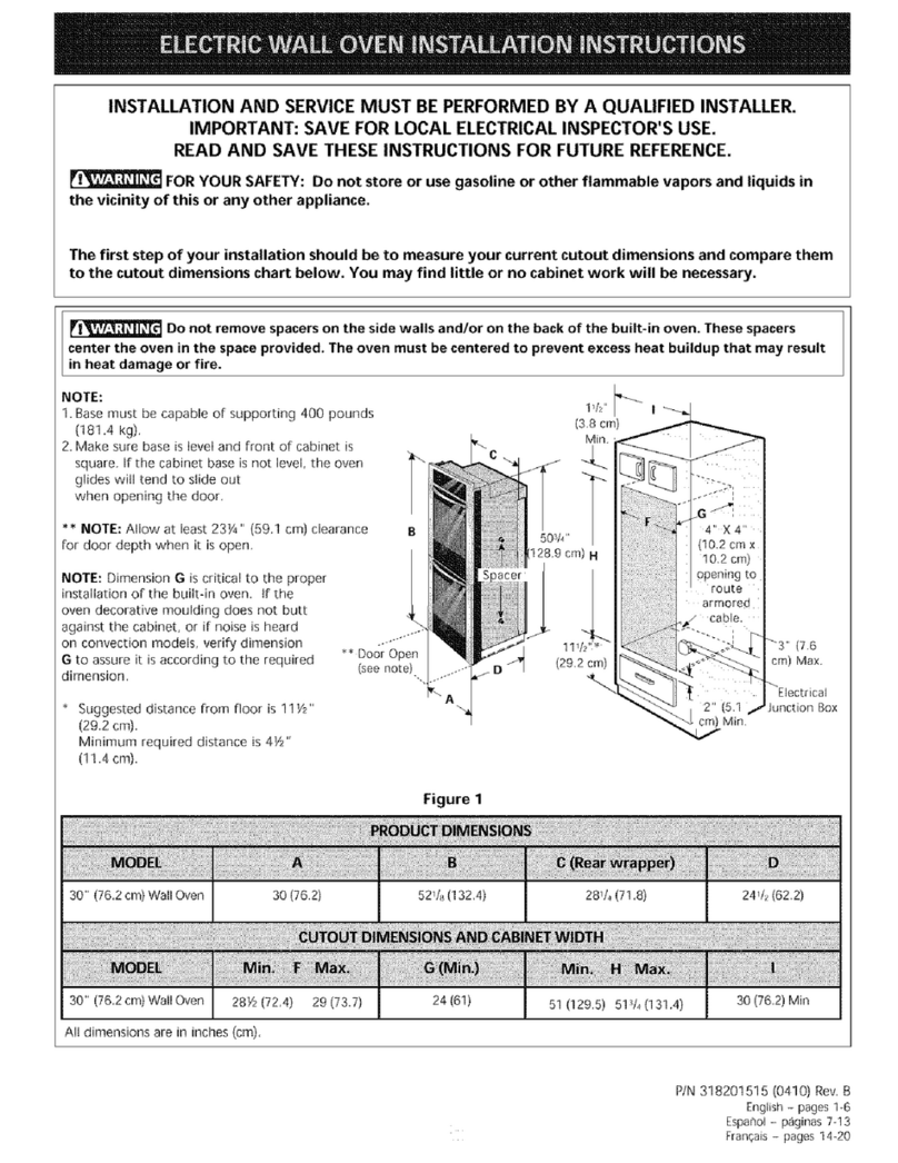 Electrolux E30EW8CESS2 installation instructions