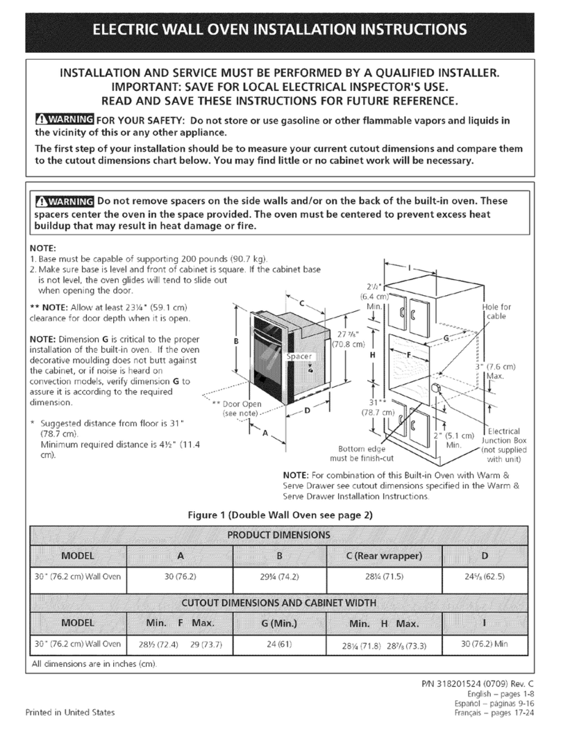 Electrolux E30EW8CGPS6 installation instructions Electrolux E30EW8CGPS6 installation instructions