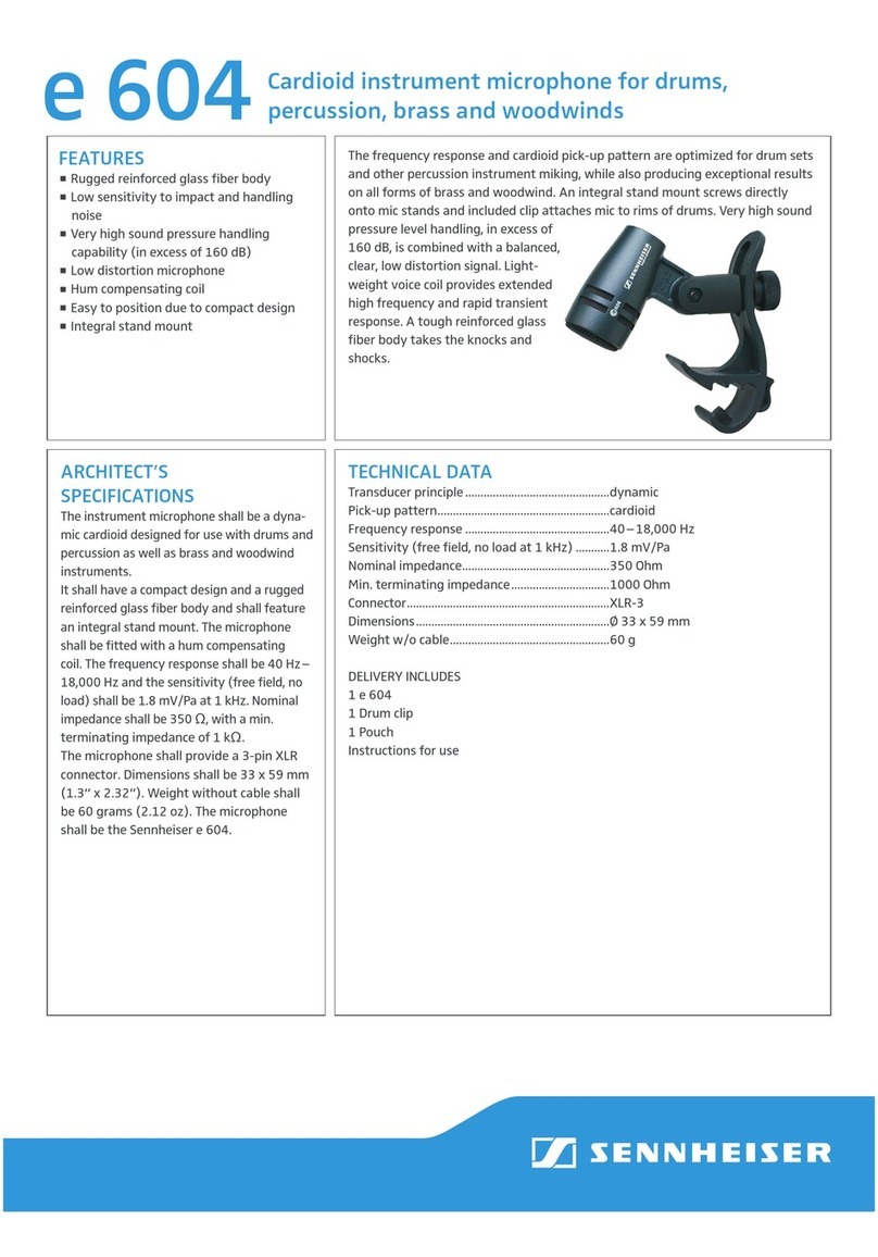 Sennheiser Evolution E 604 Specifications