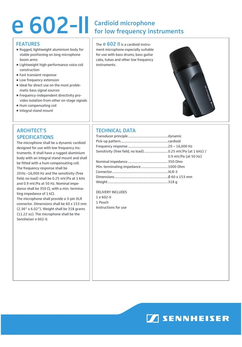 Sennheiser Evolution E 602-II Instruction manual Sennheiser Evolution E 602-II Instruction manual