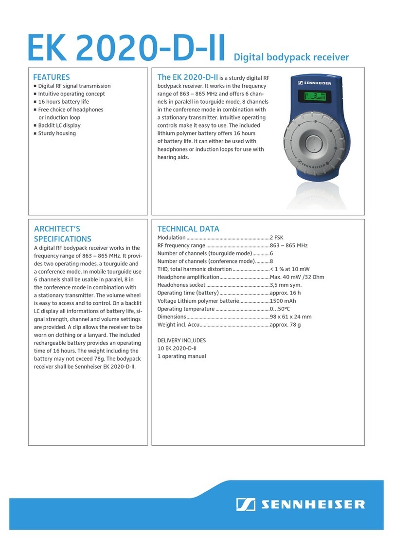 Sennheiser EK 2020-D-II Instruction manual