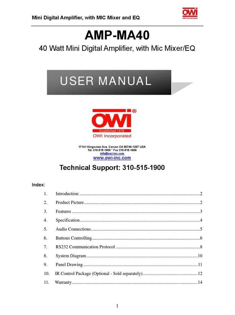 OWI AMP-MA40 User manual