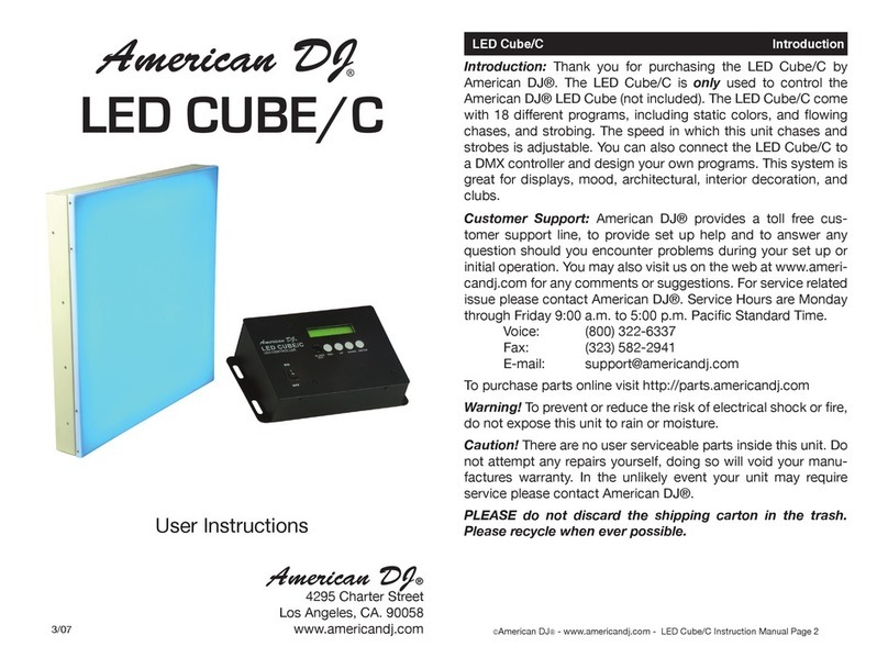 American DJ LED Cube/C User manual
