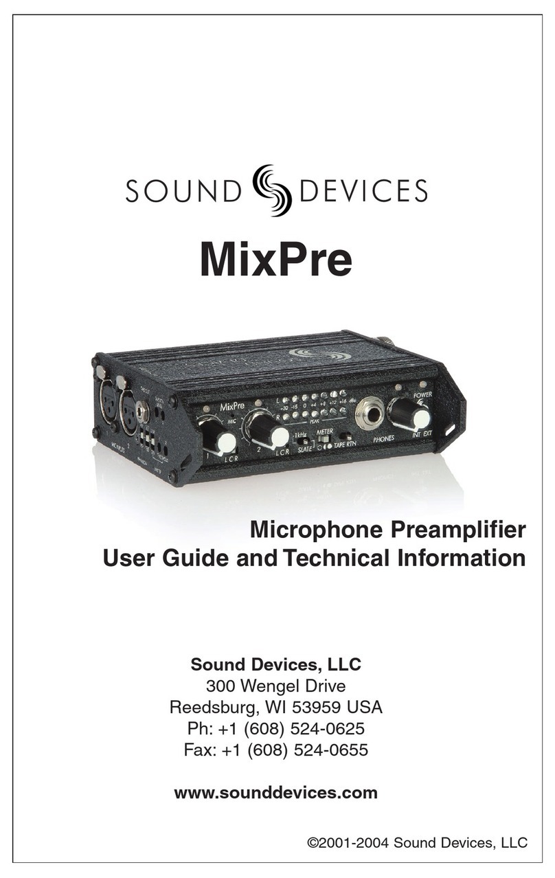 Sound Devices MixPre User manual