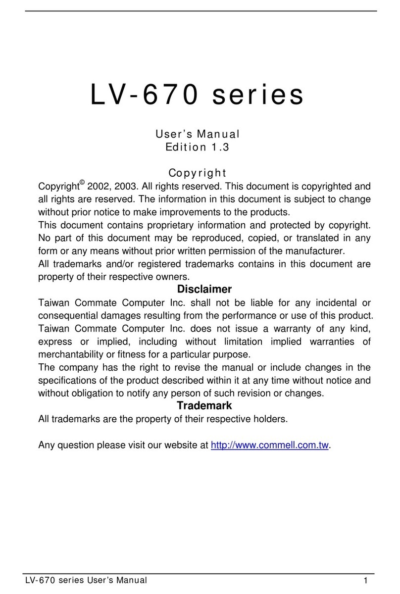 Commell LV670 Series user manual