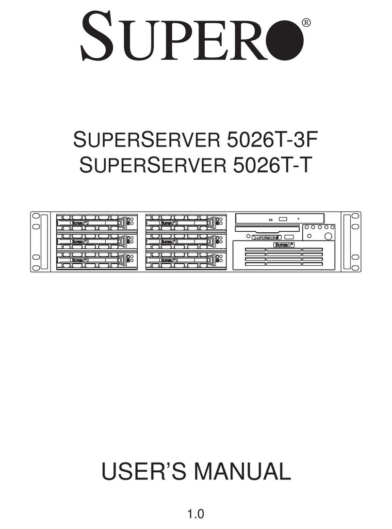 Supero SUPERSERVER 5026T-3F User manual