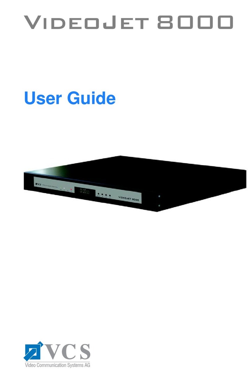 VCS VideoJet 8000 user guide