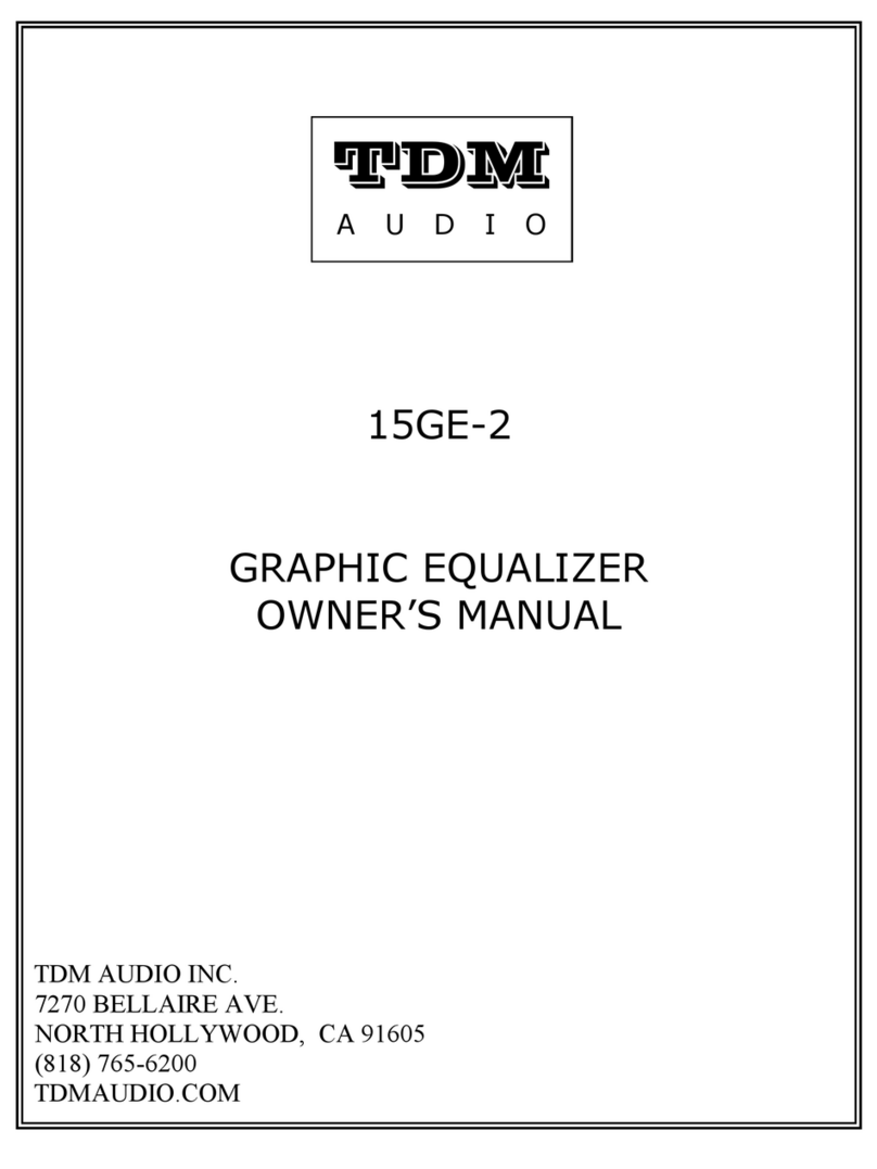 TDM-Audio 15GE-2 owner's manual