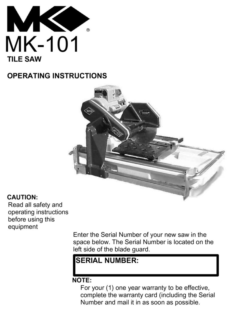 MK Diamond Products MK-101 operating instructions MK Diamond Products MK-101 operating instructions