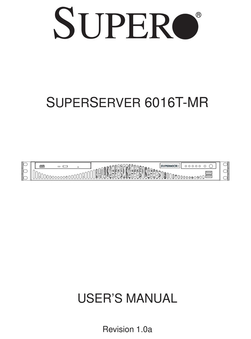 Supero SUPERSERVER 6016T-MR User manual
