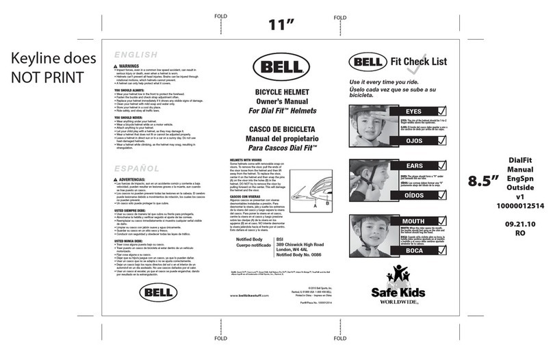 Bell Sports DialFit owner's manual