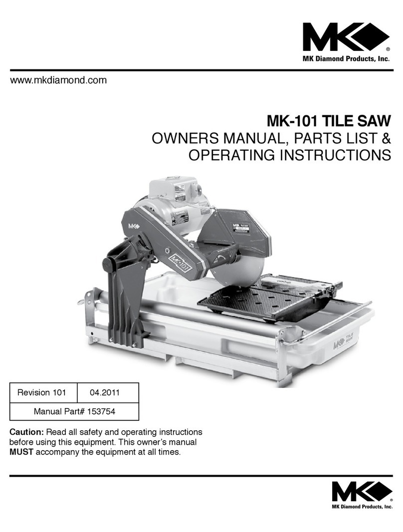 MK Diamond Products MK-101 owner's manual