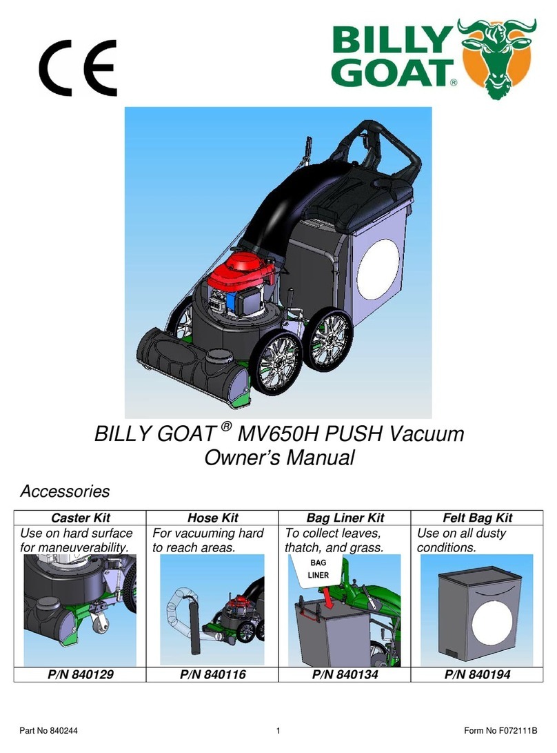 Billy Goat MV650H PUSH User manual Billy Goat MV650H PUSH User manual