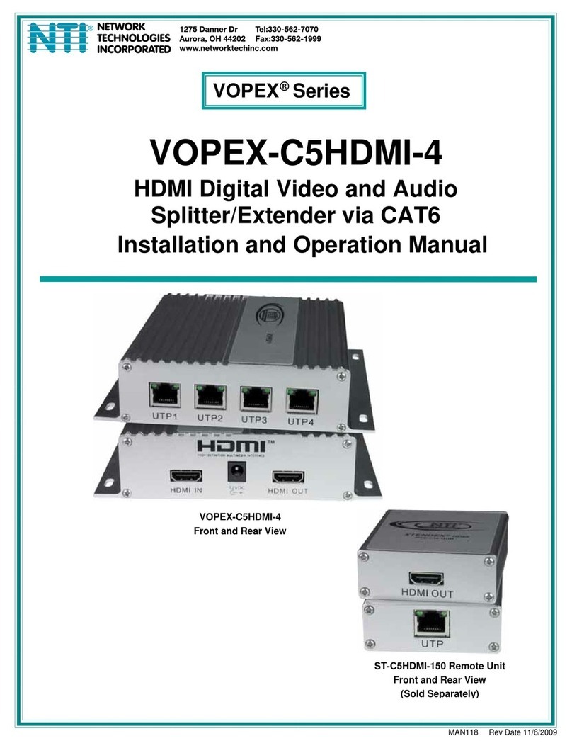 Network Technologies VOPEX-C5HDMI-4 User manual