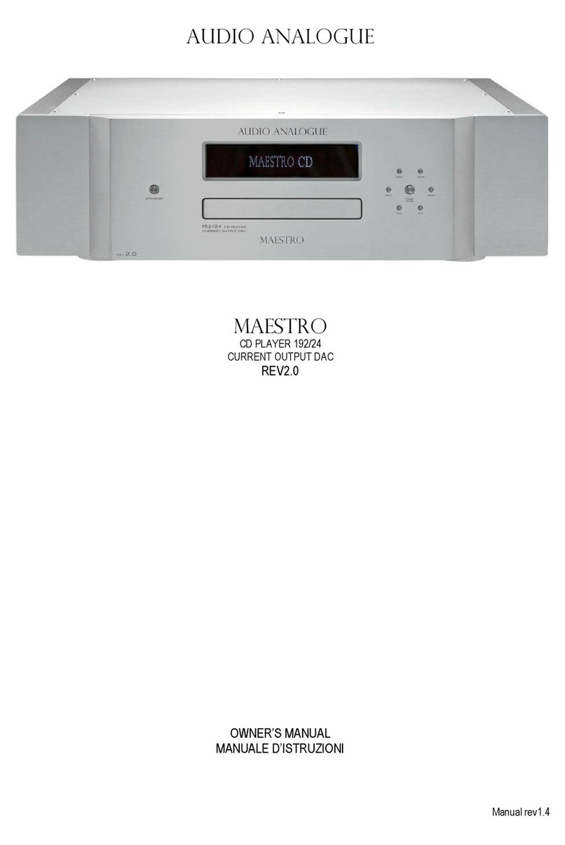 Audio Analogue Maestro User manual