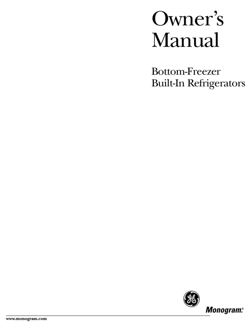 Monogram Bottom-Freezer Built-In Refrigerators User manual