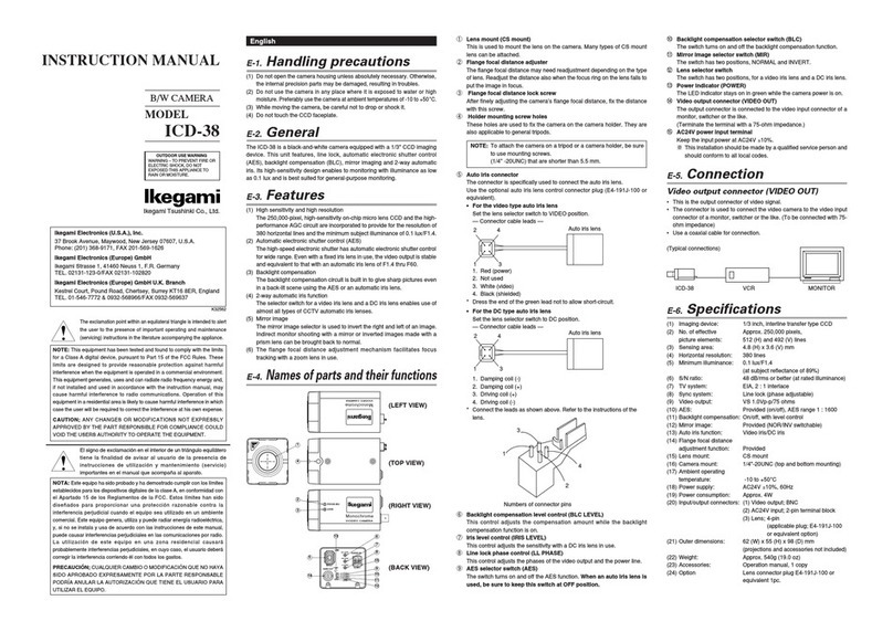 Ikegami ICD-38 User manual