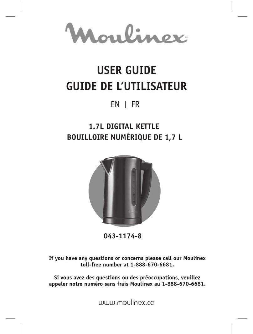 Moulinex 1.7L DIGITAL KETTLE user guide