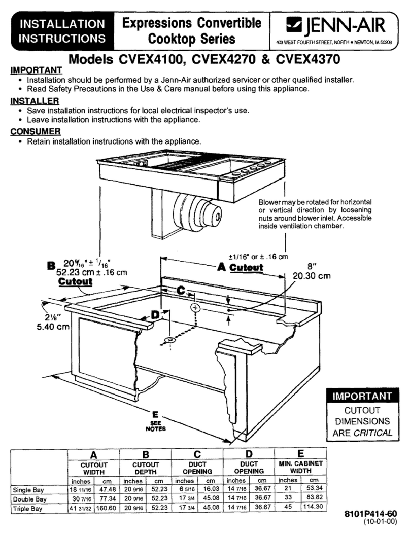 Jenn-Air CVEX4100 Series installation instructions
