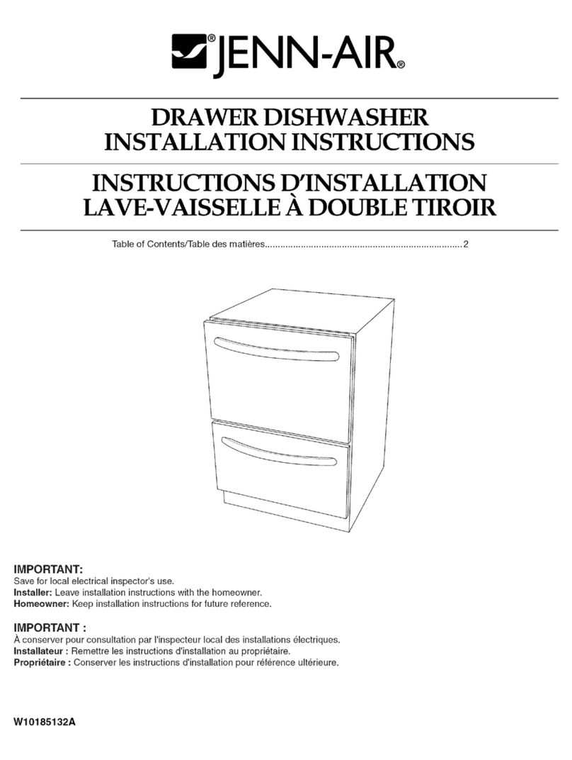 Jenn-Air JDD4000AWS3 User manual