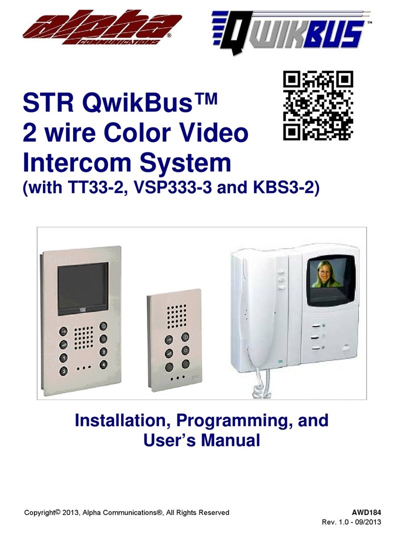Alpha Communications STR QwikBus TT33-2 Assembly instructions