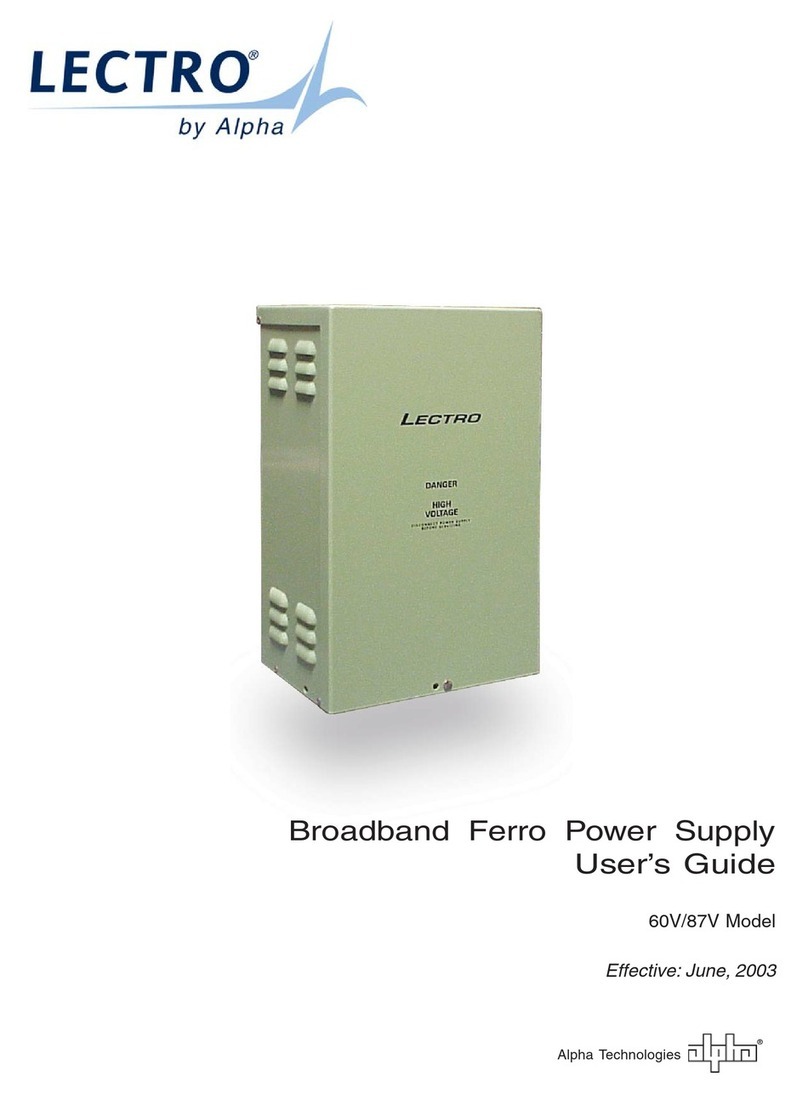 Alpha Lectro 60V User manual