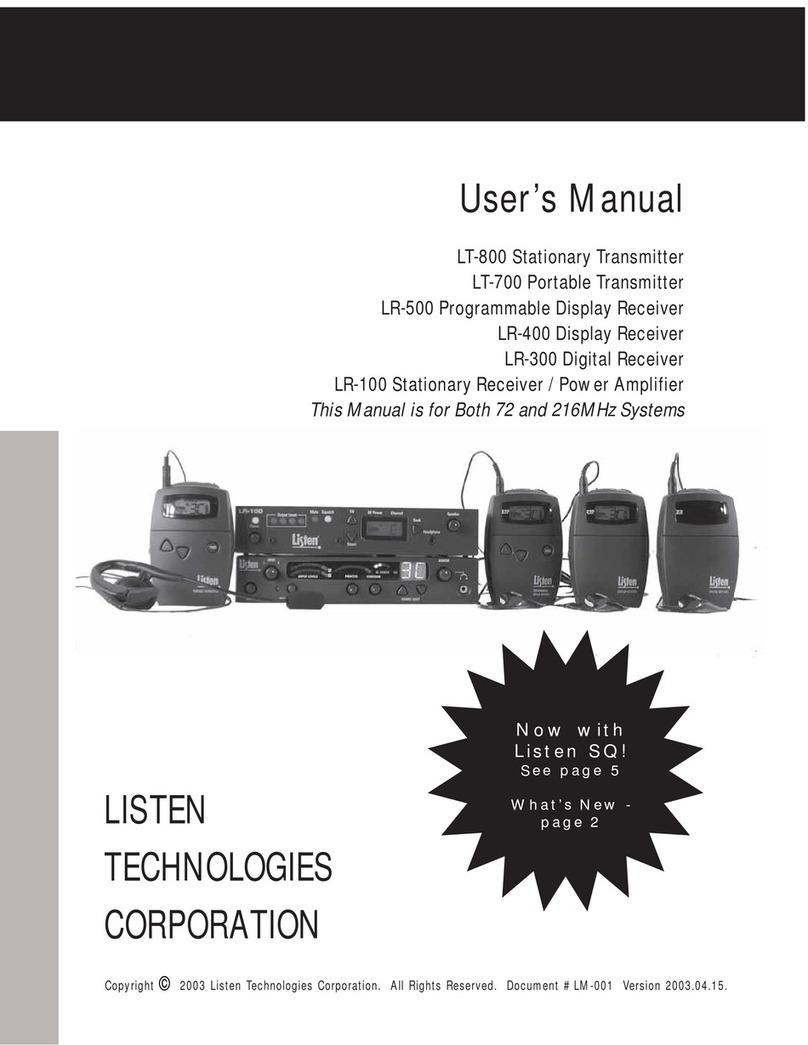 Listen lt-800 user manual