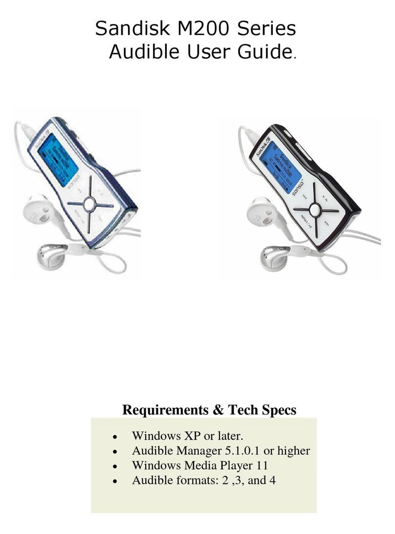 SanDisk Sansa m200 Series user guide