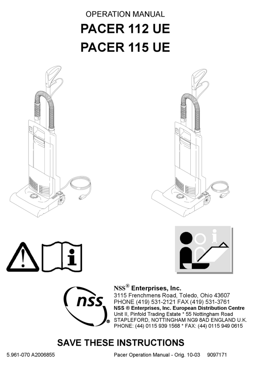 NSS Enterprises Pacer 112 UE Operation manual