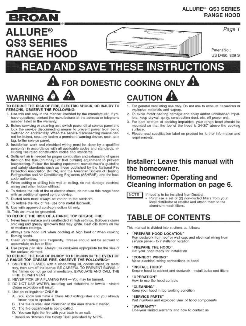 Broan QS342WW instructions