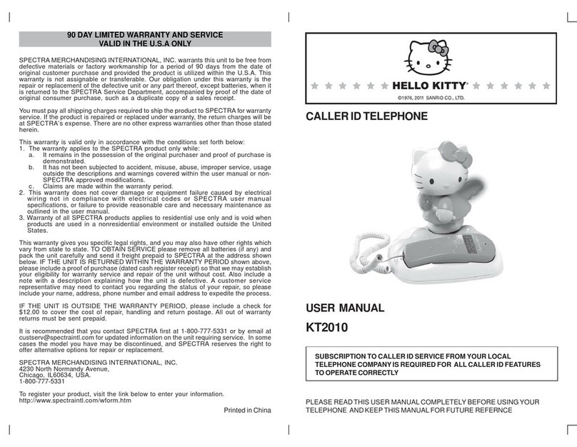 Spectra Hello Kitty KT2010 user manual