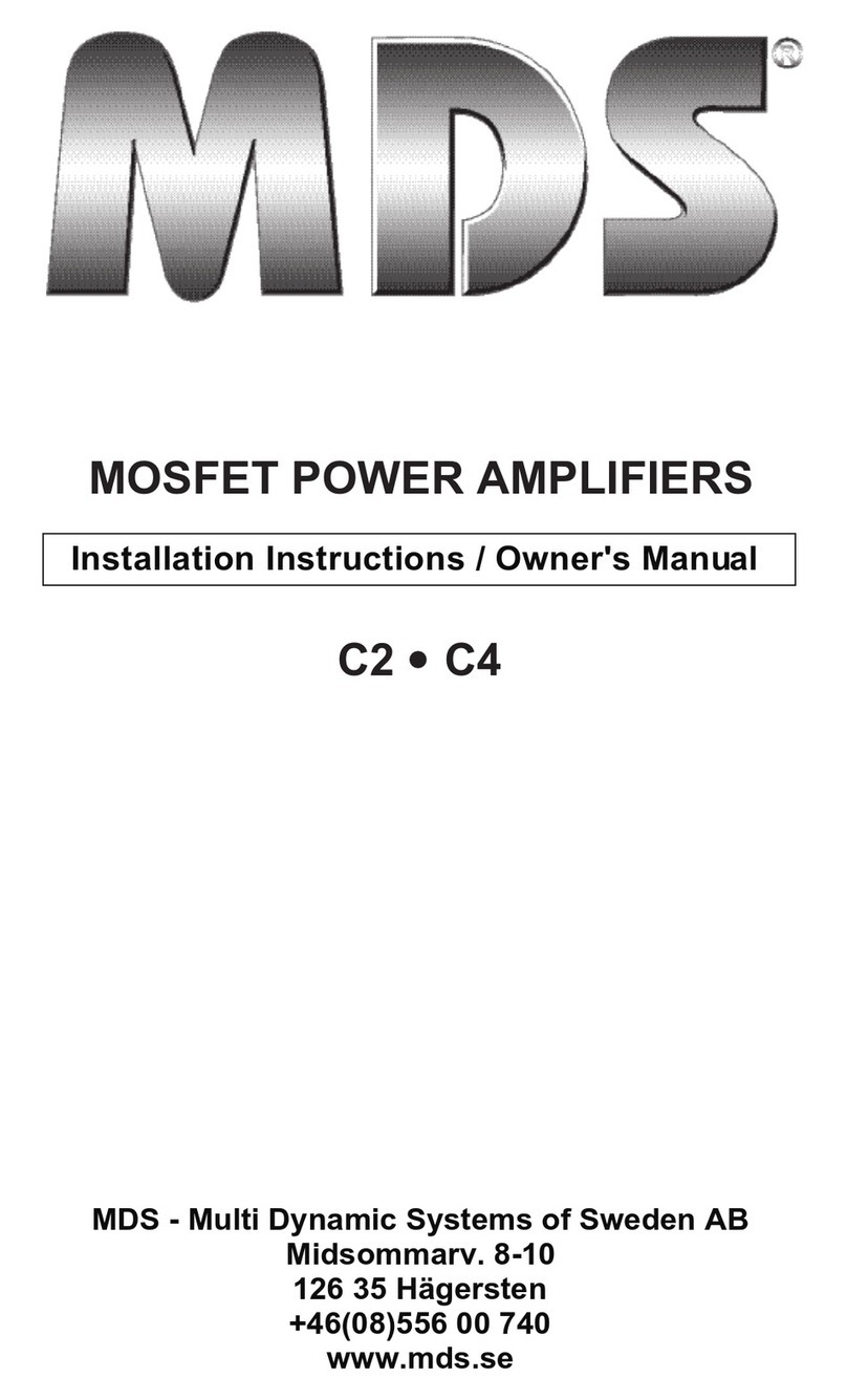 MDS Mosfet C2 Installation instructions & owner's manual