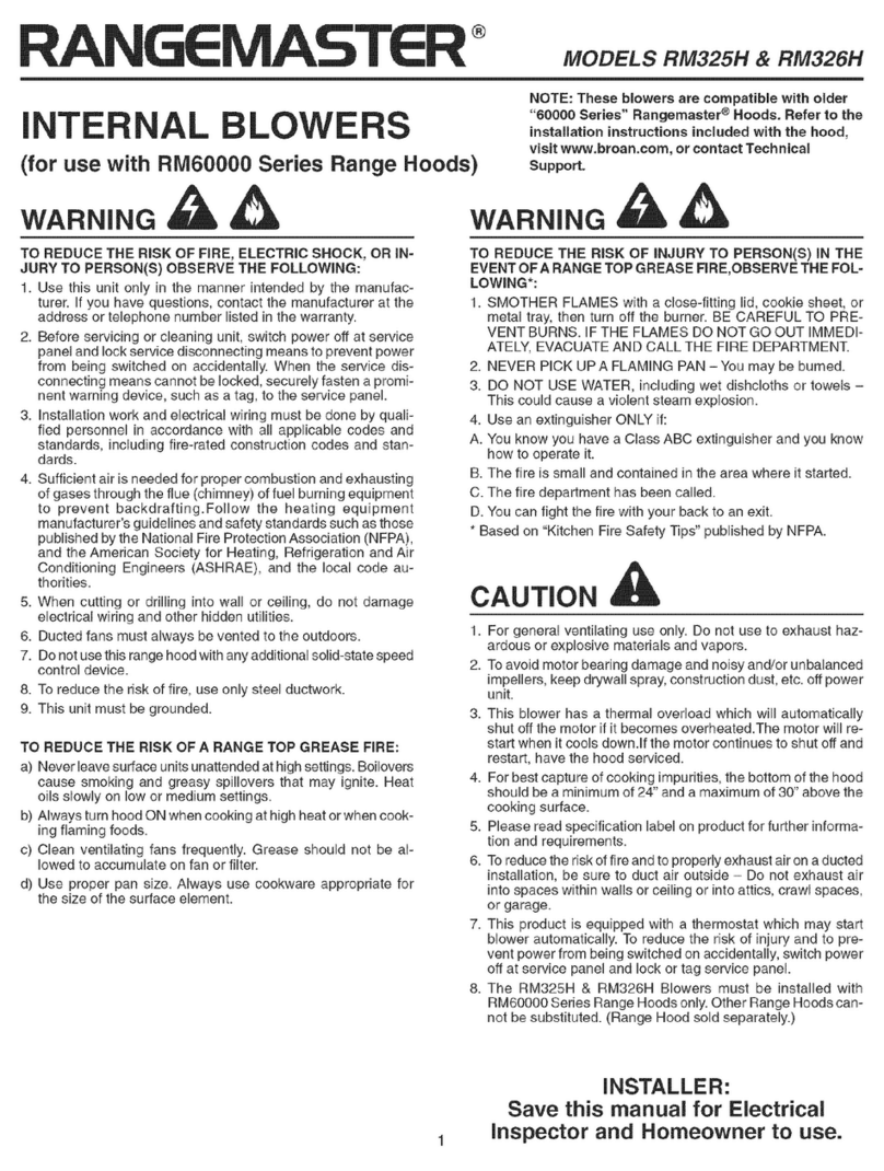 Range Master RM326H installation guide