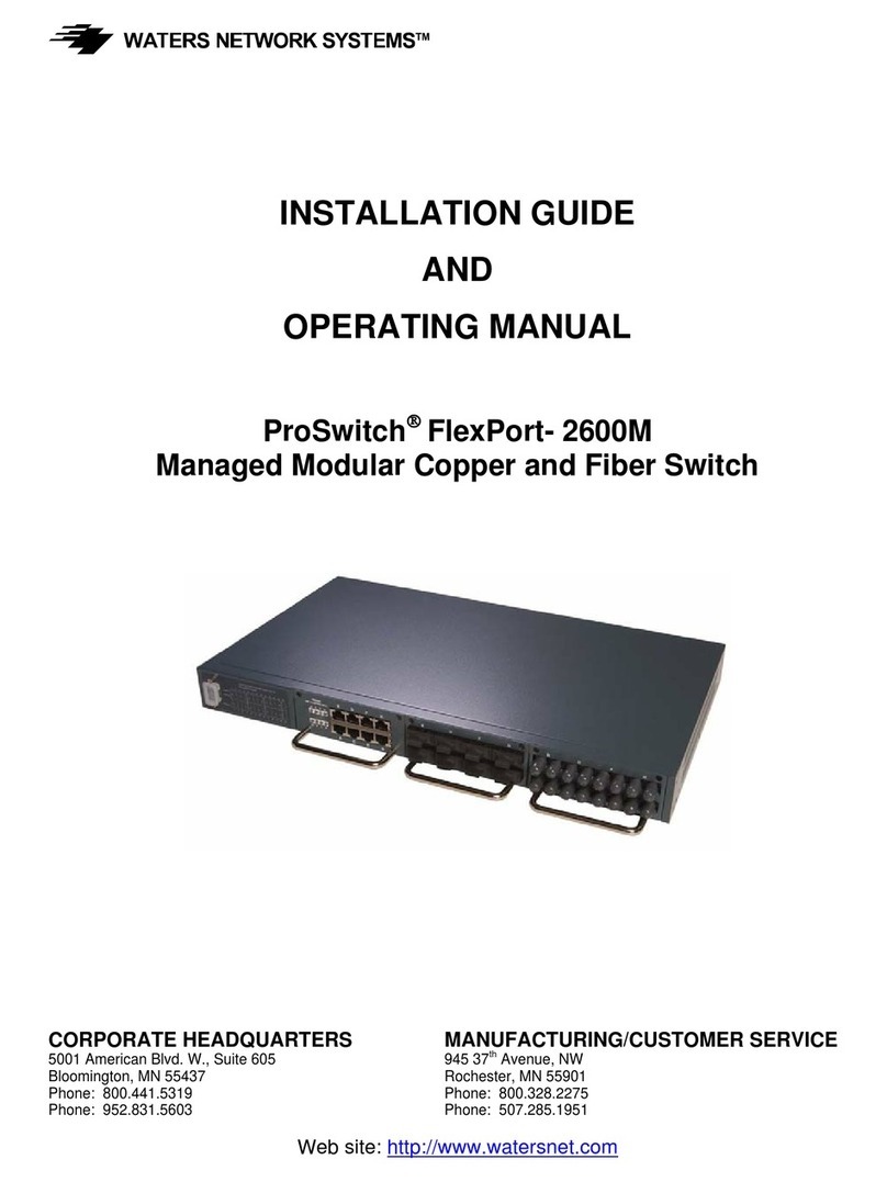 Waters Network Systems ProSwitch FlexPort- 2600M User manual