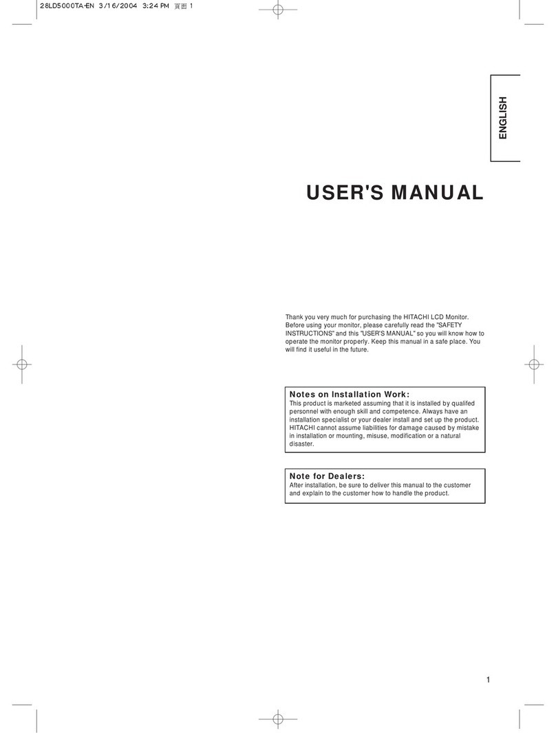 Hitachi LCD Monitor User manual