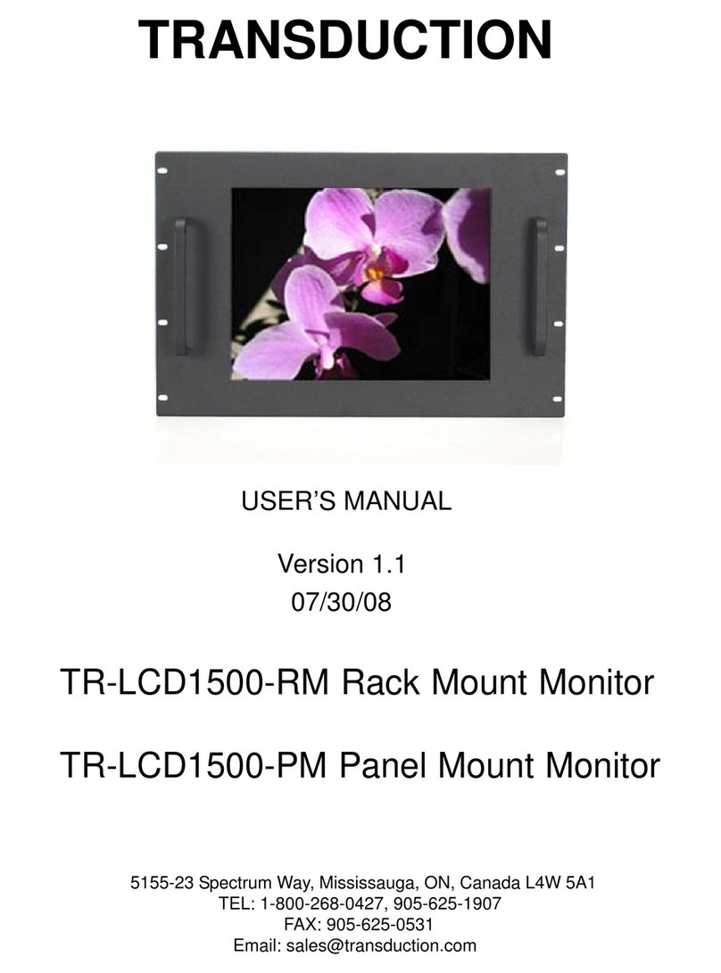 Transduction TR-LCD1500-RM User manual