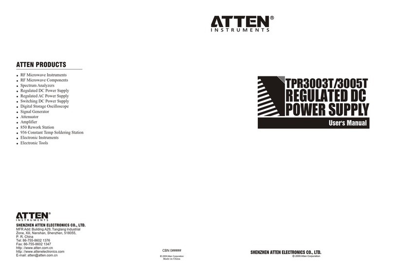 Atten TPR3003T User manual