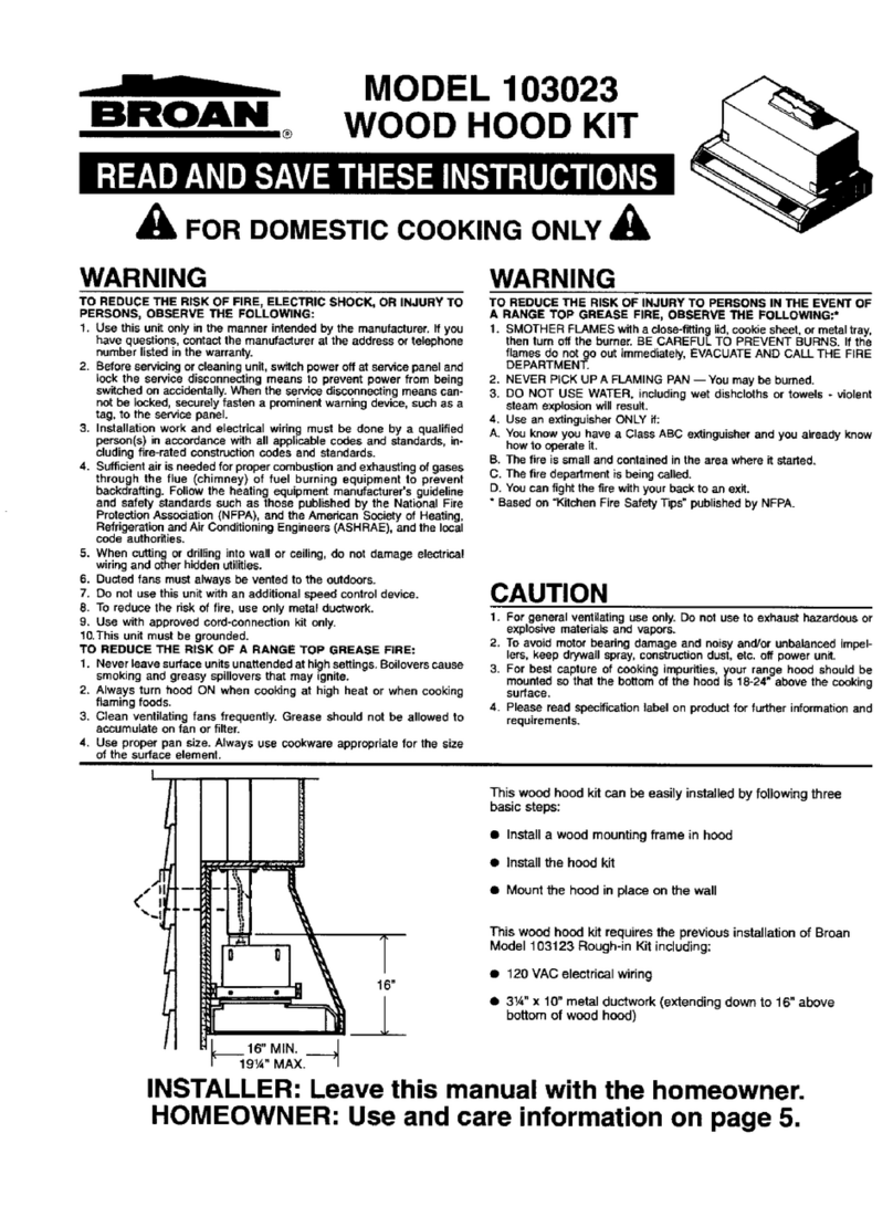 Broan 103023 User manual